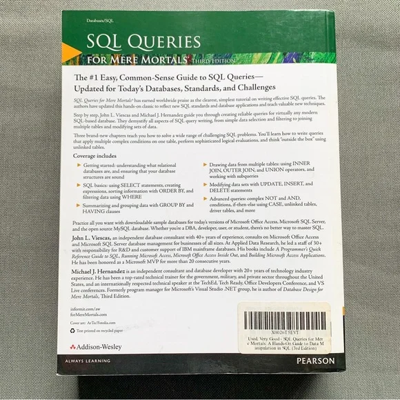 SQL Queries Instructional Textbook. 2004 edition.  Excellent Condition. - Picture 2 of 4